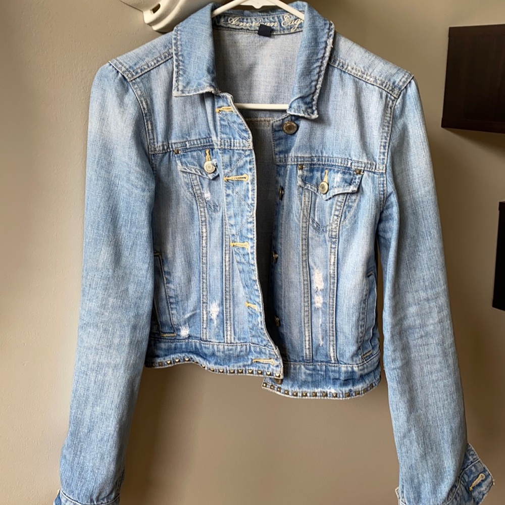 American Eagle Distressed Denim Jacket
